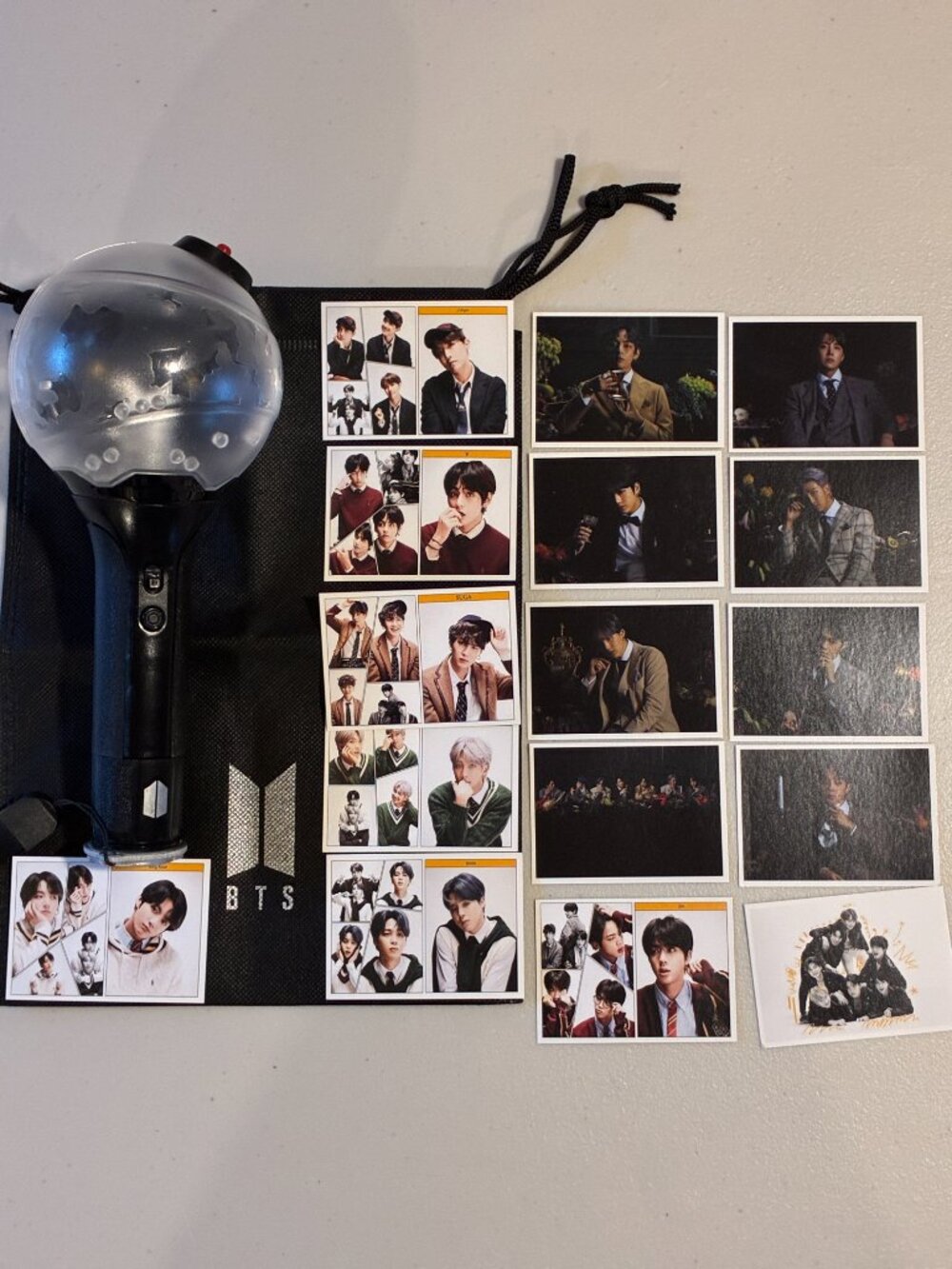BTS Official Light Stick and Photo Card Set - Black